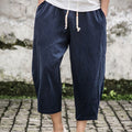 Herren-Freizeithose aus lockerem Leinen