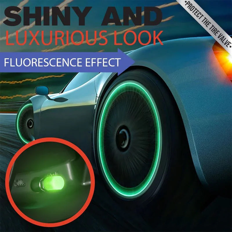 Universelle fluoreszierende Reifenventilkappen Zweitbild