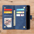 Multi-Card-Reißverschlusstasche aus Leder für das iPhone