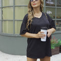 Damen-T-Shirt mit V-Ausschnitt