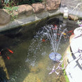 Solarbetriebener Vogelbrunnen mit Lichtern