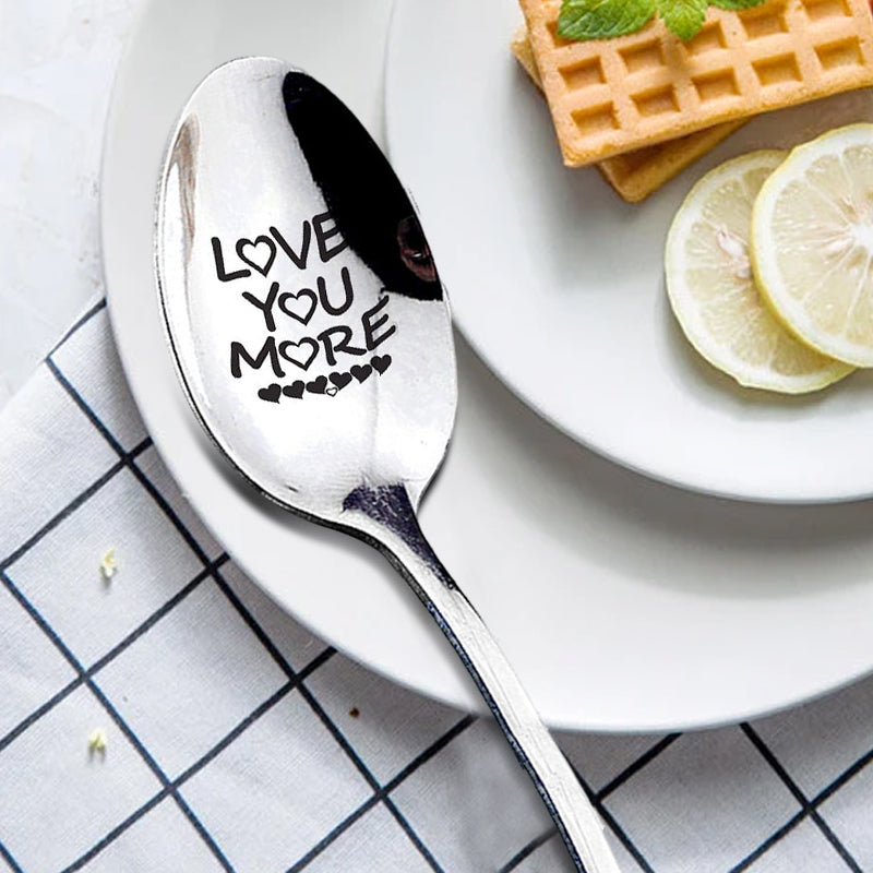 Löffel mit Gravur "Ich liebe dich mehr"