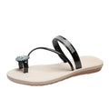 Sommerliche glänzende Strass-Sandalen