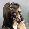 Seitliche Haarspange mit drei Blumen