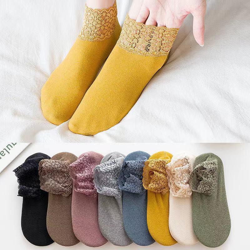 Neue modische Spitzenwärmersocken Hauptbild