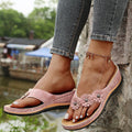 Leichte Blumen-Clip-Toe-Sandalen für Damen