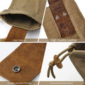 Bushcraft-Tasche aus Leder und Canvas