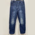Gewaschene Jeans mit zerrissenem Tunnelzug und elastischem Bund
