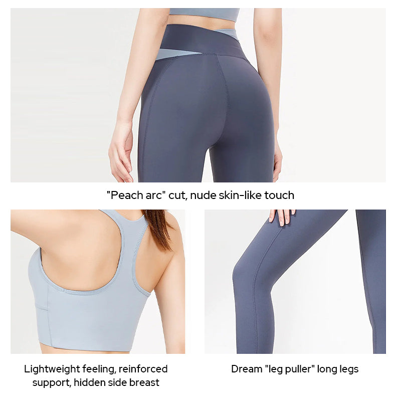 Farbcodierte hoch taillierte Bauch-Yoga-Kleidung Zweitbild