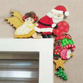 Lustige weihnachtliche Türrahmendekorationen