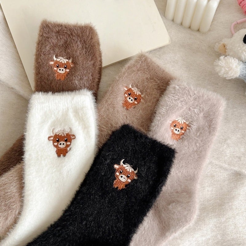 Süße Kuh-Slipper-Socken Zweitbild