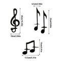 Schwarze Musiknoten-Wandleuchte