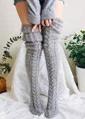 Winterweiche, warme Overknee-Socken, extra lang