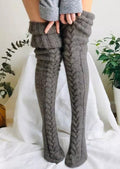 Winterweiche, warme Overknee-Socken, extra lang
