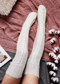 Winterweiche, warme Overknee-Socken, extra lang