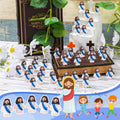 Mini-Jesus-Figuren mit dem Slogan "Jesus liebt dich"