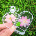 Wunderschöne transparente Lesezeichen mit getrockneten Blumen