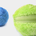 Elektrisches Ballspielzeug für Haustiere mit Plüschbezug (4 Farben im Lieferumfang enthalten)