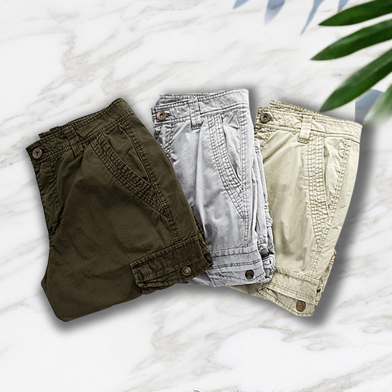 Stilvolle, langlebige Herren-Cargoshorts aus Baumwolle Zweitbild