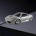 Coole kabellose Maus in Sportwagenform