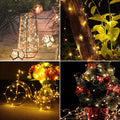Weihnachts-Lichterkette aus Kupferdraht mit USB-Fernbedienung