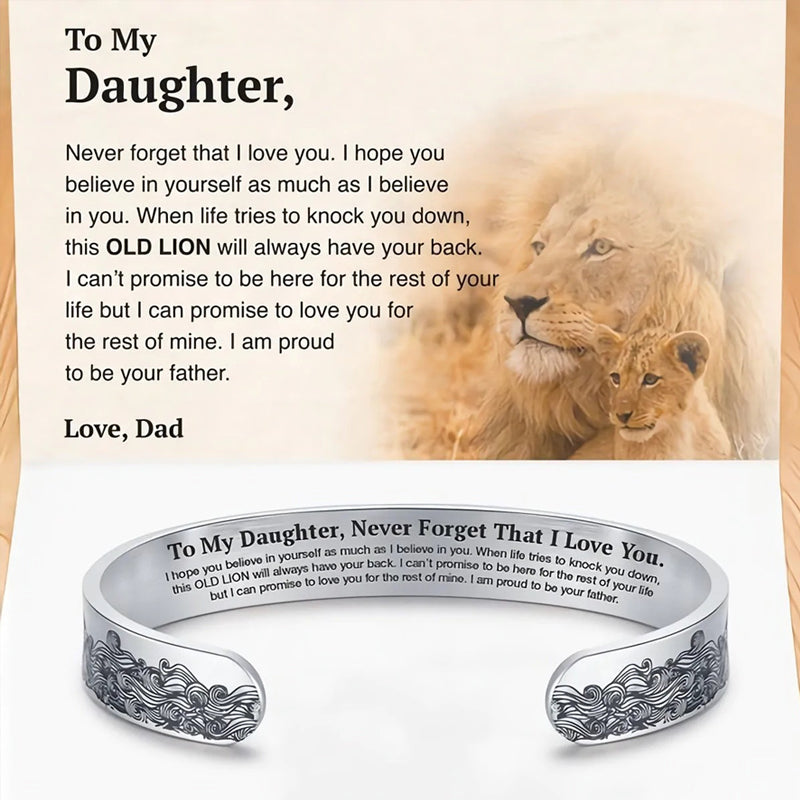 Armband "Für meine Tochter - ich bin stolz auf dich, in Liebe, Papa" Hauptbild
