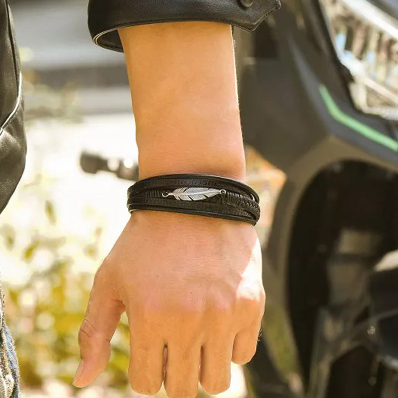 Memorial Feather Herrenarmband Zweitbild