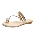 Sommerliche glänzende Strass-Sandalen