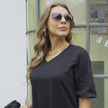 Damen-T-Shirt mit V-Ausschnitt