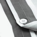 Gestreiftes Button-Down-Langarmshirt für Herren aus Baumwollleinen