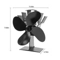Wärmebetriebener Ofenventilator mit 4 Flügeln