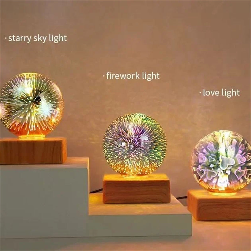 Bunte LED-Kristallkugel-Nachtlampe Zweitbild
