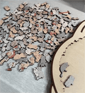 135-teiliges Holzpuzzle in Katzenform