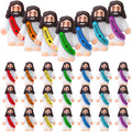Mini-Jesus-Figuren mit dem Slogan "Jesus liebt dich"