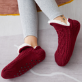 Neue Innenbereich-Socken-Hausschuhe aus Webstoff und Samt