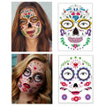 Halloween Wasserfester Tattoo Aufkleber-Gruseliges Halloween-Set