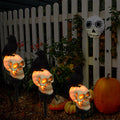Halloween Solar Totenkopf Krähe Deko Lichter