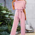 Solider Overall mit hoher Taille und Gürtel