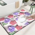 Weiche, schlammabsorbierende Bodenmatte mit 3D-Blume