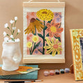 Malen-nach-Zahlen-Set "Herzen in voller Blüte"