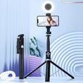 Selfie-Stick mit LED-Fülllicht