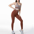 Farbcodierte hoch taillierte Bauch-Yoga-Kleidung