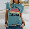 T-Shirt mit Rundhalsausschnitt und Kokosnussbaum-Print