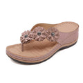 Leichte Blumen-Clip-Toe-Sandalen für Damen