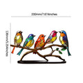 Buntglas-Vögel auf Zweig-Desktop-Ornamenten