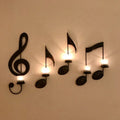 Schwarze Musiknoten-Wandleuchte
