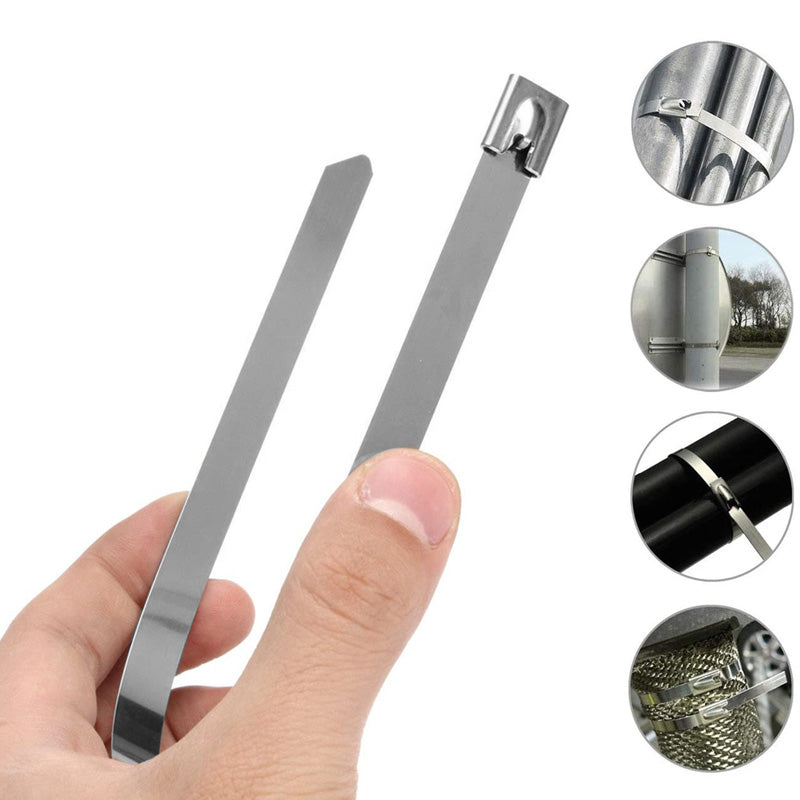 Mehrzweck-Kabelbinder mit Metallverschluss (100 Stück) Hauptbild
