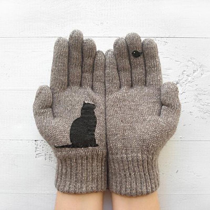 Baumwollhandschuhe mit Katzenfächern