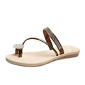 Sommerliche glänzende Strass-Sandalen