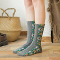 Crew-Socken aus Baumwolle im Vintage-Blumenstil